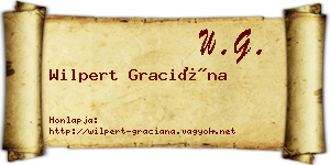 Wilpert Graciána névjegykártya